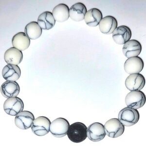 Gorgeous 7chakra crystal volcanic stone beaded bracelet